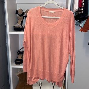 Sheer Long Pink Top
